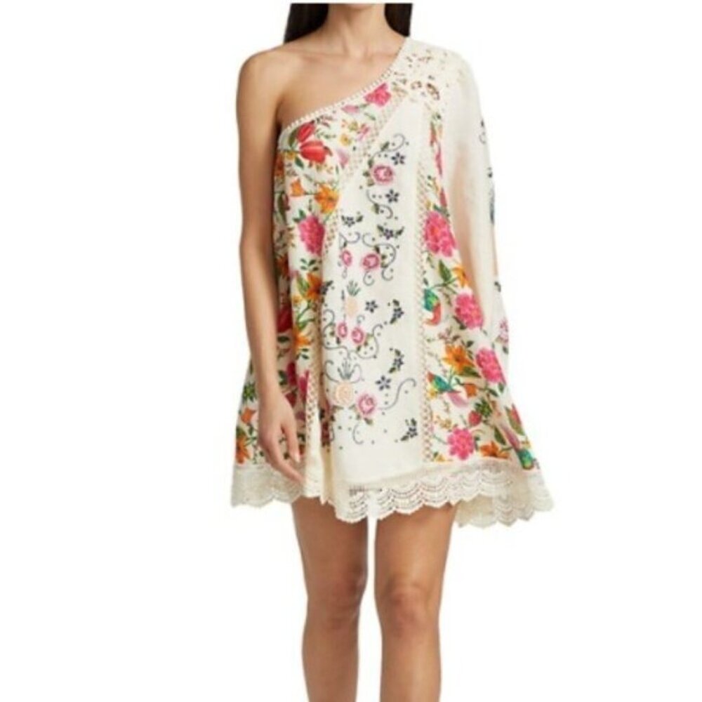 Farm Rio Toucan's Garden‎ One-Shoulder Printed Dress - Size Small - Picture 2 of 7